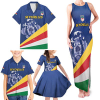 Custom Seychelles Beach Soccer 2025 Family Matching Tank Maxi Dress and Hawaiian Shirt Flag Style