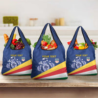 Custom Seychelles Beach Soccer 2025 Grocery Bag Flag Style