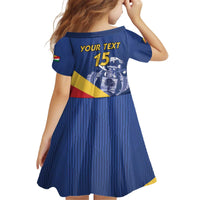 Custom Seychelles Beach Soccer 2025 Kid Short Sleeve Dress Flag Style