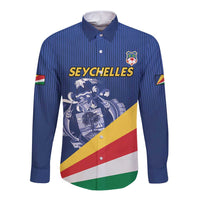 Custom Seychelles Beach Soccer 2025 Long Sleeve Button Shirt Flag Style