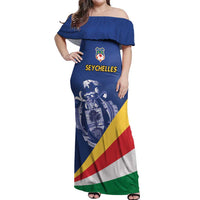 Custom Seychelles Beach Soccer 2025 Off Shoulder Maxi Dress Flag Style
