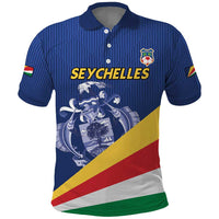 Custom Seychelles Beach Soccer 2025 Polo Shirt Flag Style