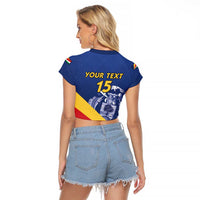 Custom Seychelles Beach Soccer 2025 Raglan Cropped T Shirt Flag Style