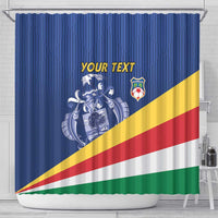 Custom Seychelles Beach Soccer 2025 Shower Curtain Flag Style