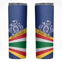 Custom Seychelles Beach Soccer 2025 Skinny Tumbler Flag Style