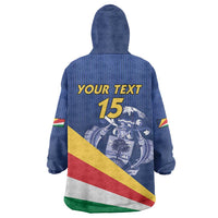 Custom Seychelles Beach Soccer 2025 Wearable Blanket Hoodie Flag Style