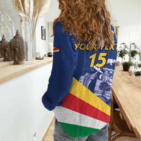 Custom Seychelles Beach Soccer 2025 Women Casual Shirt Flag Style