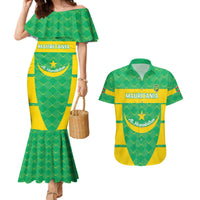 Custom Mauritania Beach Soccer 2025 Couples Matching Mermaid Dress and Hawaiian Shirt Go Al-Murabitun Go
