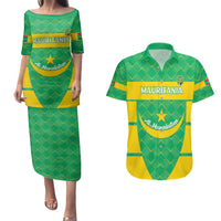 Custom Mauritania Beach Soccer 2025 Couples Matching Puletasi and Hawaiian Shirt Go Al-Murabitun Go
