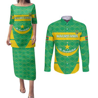 Custom Mauritania Beach Soccer 2025 Couples Matching Puletasi and Long Sleeve Button Shirt Go Al-Murabitun Go