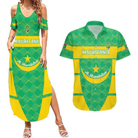 Custom Mauritania Beach Soccer 2025 Couples Matching Summer Maxi Dress and Hawaiian Shirt Go Al-Murabitun Go