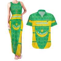 Custom Mauritania Beach Soccer 2025 Couples Matching Tank Maxi Dress and Hawaiian Shirt Go Al-Murabitun Go
