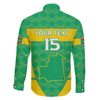 Custom Mauritania Beach Soccer 2025 Family Matching Long Sleeve Bodycon Dress and Hawaiian Shirt Go Al-Murabitun Go