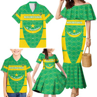 Custom Mauritania Beach Soccer 2025 Family Matching Mermaid Dress and Hawaiian Shirt Go Al-Murabitun Go