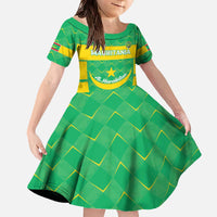 Custom Mauritania Beach Soccer 2025 Family Matching Off The Shoulder Long Sleeve Dress and Hawaiian Shirt Go Al-Murabitun Go