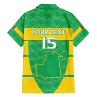 Custom Mauritania Beach Soccer 2025 Family Matching Off The Shoulder Long Sleeve Dress and Hawaiian Shirt Go Al-Murabitun Go