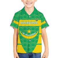 Custom Mauritania Beach Soccer 2025 Family Matching Off The Shoulder Long Sleeve Dress and Hawaiian Shirt Go Al-Murabitun Go