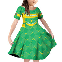 Custom Mauritania Beach Soccer 2025 Family Matching Off Shoulder Short Dress and Hawaiian Shirt Go Al-Murabitun Go