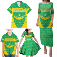 Custom Mauritania Beach Soccer 2025 Family Matching Puletasi and Hawaiian Shirt Go Al-Murabitun Go