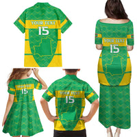 Custom Mauritania Beach Soccer 2025 Family Matching Puletasi and Hawaiian Shirt Go Al-Murabitun Go