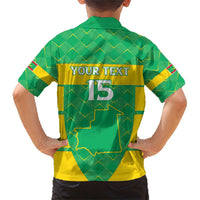 Custom Mauritania Beach Soccer 2025 Family Matching Short Sleeve Bodycon Dress and Hawaiian Shirt Go Al-Murabitun Go
