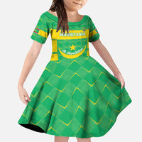 Custom Mauritania Beach Soccer 2025 Family Matching Short Sleeve Bodycon Dress and Hawaiian Shirt Go Al-Murabitun Go