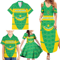 Custom Mauritania Beach Soccer 2025 Family Matching Summer Maxi Dress and Hawaiian Shirt Go Al-Murabitun Go