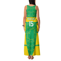 Custom Mauritania Beach Soccer 2025 Family Matching Tank Maxi Dress and Hawaiian Shirt Go Al-Murabitun Go