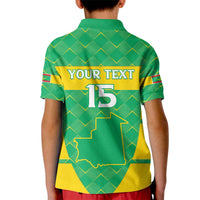Custom Mauritania Beach Soccer 2025 Kid Polo Shirt Go Al-Murabitun Go