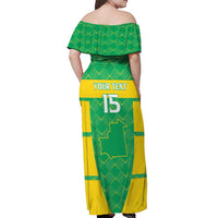 Custom Mauritania Beach Soccer 2025 Off Shoulder Maxi Dress Go Al-Murabitun Go