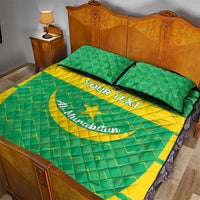 Custom Mauritania Beach Soccer 2025 Quilt Bed Set Go Al-Murabitun Go