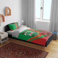 Burkina Faso Independence Day Bedding Set Coat Of Arms With Rose