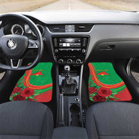 Burkina Faso Independence Day Car Mats Coat Of Arms With Rose