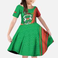 Personalised Burkina Faso Independence Day Family Matching Summer Maxi Dress and Hawaiian Shirt Coat Of Arms With Rose