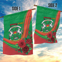 Burkina Faso Independence Day Garden Flag Coat Of Arms With Rose