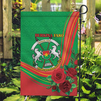 Burkina Faso Independence Day Garden Flag Coat Of Arms With Rose