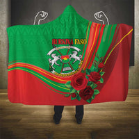 Burkina Faso Independence Day Hooded Blanket Coat Of Arms With Rose