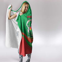 Burkina Faso Independence Day Hooded Blanket Coat Of Arms With Rose