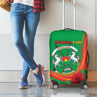 Burkina Faso Independence Day Luggage Cover Coat Of Arms With Rose