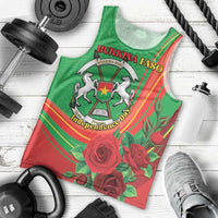 Personalised Burkina Faso Independence Day Men Tank Top Coat Of Arms With Rose