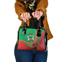 Burkina Faso Independence Day Shoulder Handbag Coat Of Arms With Rose