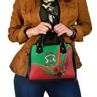 Burkina Faso Independence Day Shoulder Handbag Coat Of Arms With Rose