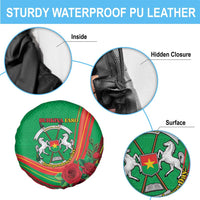 Burkina Faso Independence Day Spare Tire Cover Coat Of Arms With Rose