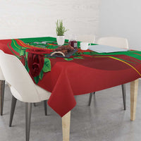 Burkina Faso Independence Day Tablecloth Coat Of Arms With Rose
