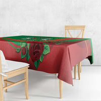 Burkina Faso Independence Day Tablecloth Coat Of Arms With Rose