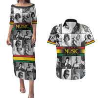 African-American Black Music Month Couples Matching Puletasi and Hawaiian Shirt Legends Tribute