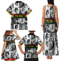African-American Black Music Month Family Matching Tank Maxi Dress and Hawaiian Shirt Legends Tribute