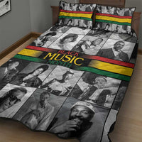 African-American Black Music Month Quilt Bed Set Legends Tribute