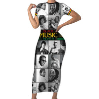 African-American Black Music Month Short Sleeve Bodycon Dress Legends Tribute