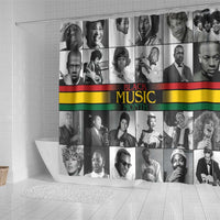 African-American Black Music Month Shower Curtain Legends Tribute